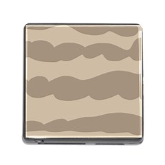 Pattern Wave Beige Brown Memory Card Reader (square)