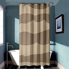 Pattern Wave Beige Brown Shower Curtain 36  X 72  (stall)  by Amaryn4rt