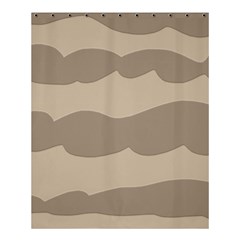 Pattern Wave Beige Brown Shower Curtain 60  X 72  (medium)  by Amaryn4rt