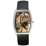 Royal Tiger National Park Barrel Style Metal Watch Front