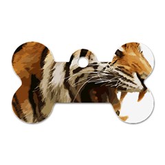 Royal Tiger National Park Dog Tag Bone (one Side) by Amaryn4rt