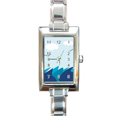 Sea Rectangle Italian Charm Watch by Amaryn4rt