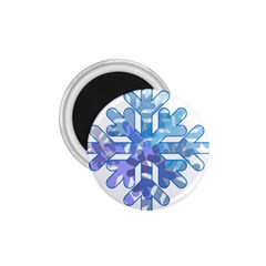 Snowflake Blue Snow Snowfall 1 75  Magnets by Amaryn4rt