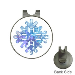 Snowflake Blue Snow Snowfall Hat Clips With Golf Markers by Amaryn4rt