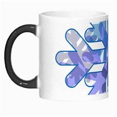 Snowflake Blue Snow Snowfall Morph Mugs by Amaryn4rt