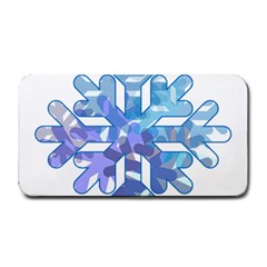 Snowflake Blue Snow Snowfall Medium Bar Mats by Amaryn4rt