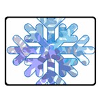 Snowflake Blue Snow Snowfall Fleece Blanket (Small) 50 x40  Blanket Front