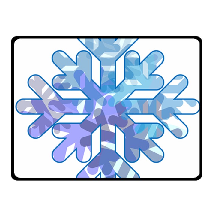 Snowflake Blue Snow Snowfall Fleece Blanket (Small)