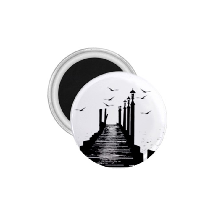 The Pier The Seagulls Sea Graphics 1.75  Magnets