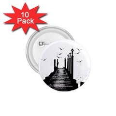 The Pier The Seagulls Sea Graphics 1 75  Buttons (10 Pack) by Amaryn4rt