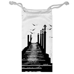 The Pier The Seagulls Sea Graphics Jewelry Bag by Amaryn4rt