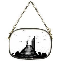 The Pier The Seagulls Sea Graphics Chain Purses (one Side)  by Amaryn4rt