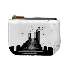 The Pier The Seagulls Sea Graphics Mini Coin Purses by Amaryn4rt