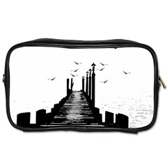 The Pier The Seagulls Sea Graphics Toiletries Bags by Amaryn4rt