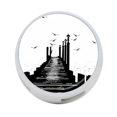 The Pier The Seagulls Sea Graphics 4-port Usb Hub (one Side) by Amaryn4rt