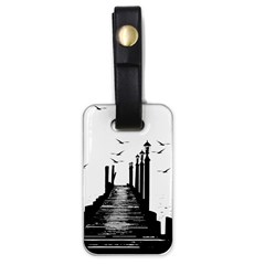 The Pier The Seagulls Sea Graphics Luggage Tags (one Side)  by Amaryn4rt