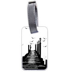 The Pier The Seagulls Sea Graphics Luggage Tags (two Sides) by Amaryn4rt