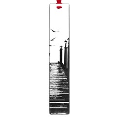 The Pier The Seagulls Sea Graphics Large Book Marks by Amaryn4rt