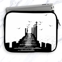 The Pier The Seagulls Sea Graphics Apple Ipad 2/3/4 Zipper Cases by Amaryn4rt