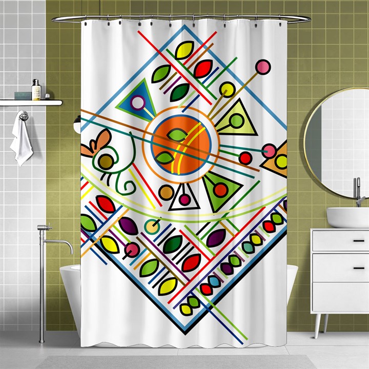 Vector Icon Symbol Sign Design Shower Curtain 48  x 72  (Small) 