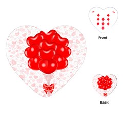 Abstract Background Balloon Playing Cards (heart)  by Nexatart