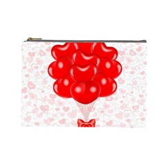 Abstract Background Balloon Cosmetic Bag (large)  by Nexatart