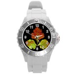 Autumn Beauty Round Plastic Sport Watch (L) Front