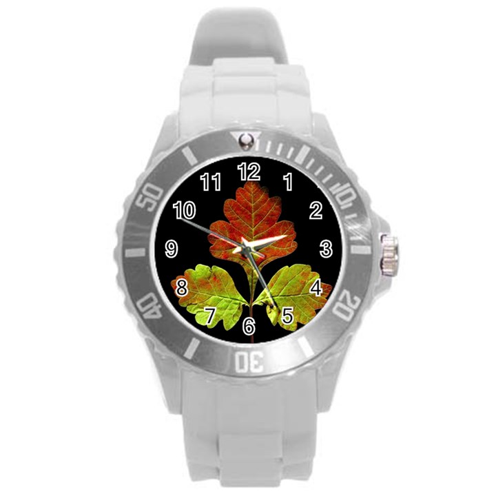 Autumn Beauty Round Plastic Sport Watch (L)