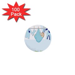 Baby Boy Clothes Line 1  Mini Buttons (100 Pack) 