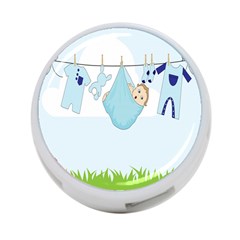 Baby Boy Clothes Line 4-port Usb Hub (two Sides) 