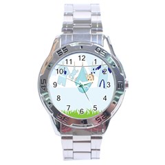 Baby Boy Clothes Line Stainless Steel Analogue Watch by Nexatart