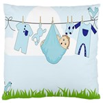 Baby Boy Clothes Line Large Cushion Case (One Side) Front