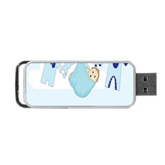 Baby Boy Clothes Line Portable Usb Flash (one Side) by Nexatart