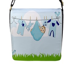 Baby Boy Clothes Line Flap Messenger Bag (l) 