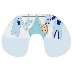 Baby Boy Clothes Line Travel Neck Pillows by Nexatart