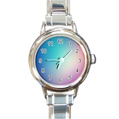 Background Blurry Template Pattern Round Italian Charm Watch