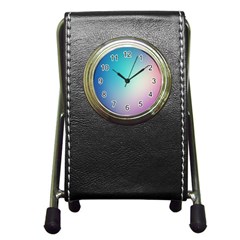 Background Blurry Template Pattern Pen Holder Desk Clocks by Nexatart