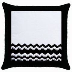 Chevrons Black Pattern Background Throw Pillow Case (black) by Nexatart