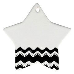 Chevrons Black Pattern Background Star Ornament (two Sides)