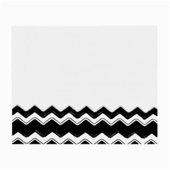 Chevrons Black Pattern Background Small Glasses Cloth (2-side) by Nexatart