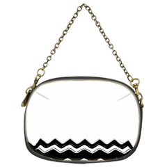 Chevrons Black Pattern Background Chain Purses (two Sides) 