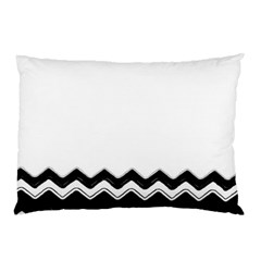 Chevrons Black Pattern Background Pillow Case by Nexatart