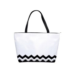 Chevrons Black Pattern Background Shoulder Handbags by Nexatart