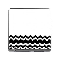 Chevrons Black Pattern Background Memory Card Reader (square) by Nexatart