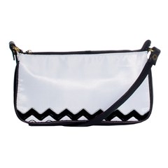 Chevrons Black Pattern Background Shoulder Clutch Bags