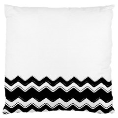 Chevrons Black Pattern Background Large Cushion Case (one Side) by Nexatart