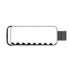 Chevrons Black Pattern Background Portable Usb Flash (one Side) by Nexatart