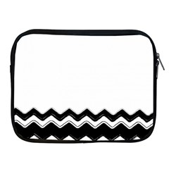 Chevrons Black Pattern Background Apple Ipad 2/3/4 Zipper Cases by Nexatart