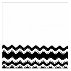 Chevrons Black Pattern Background Large Satin Scarf (square)