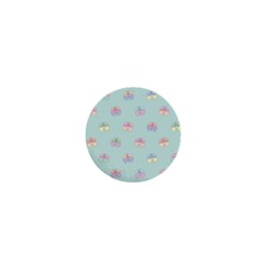 Butterfly Pastel Insect Green 1  Mini Buttons by Nexatart